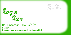 roza hux business card